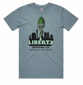 Liberty Hop Torch T-Shirt - Slate Blue