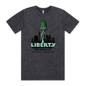 Liberty Hop Torch T-Shirt - Stonewash Black