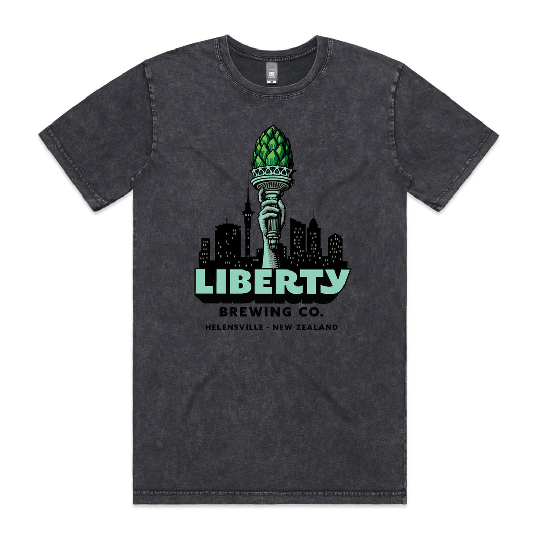 Liberty Hop Torch T-Shirt - Stonewash Black